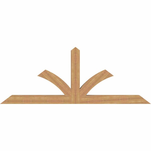 Ekena Millwork Richland Smooth Timber Gable Bracket, Western Red Cedar, 96"W x 36"H x 5 1/2"D x 5 1/2"F, 9/12 Pitch GBW096X36X0606RIC00SWR - main